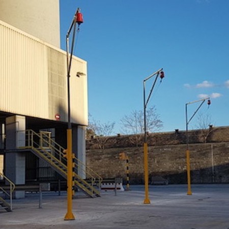 Percha anticaídas para trabajos en altura camiones, cisternas, maquinaria