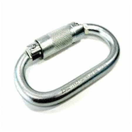 Steel carabiner with Trilock system