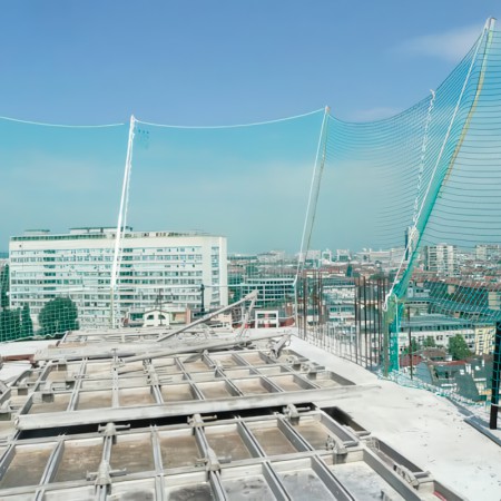 Articulated Poles with Safety Nets