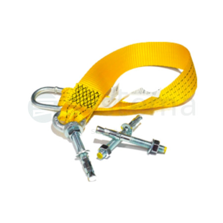 Textile anchor with mechanical fastening