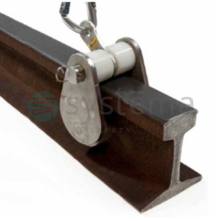 Temporary sliding rail track anchor