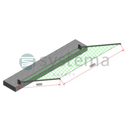 Marquesinas RAND con redes de seguridad protección caída materiales