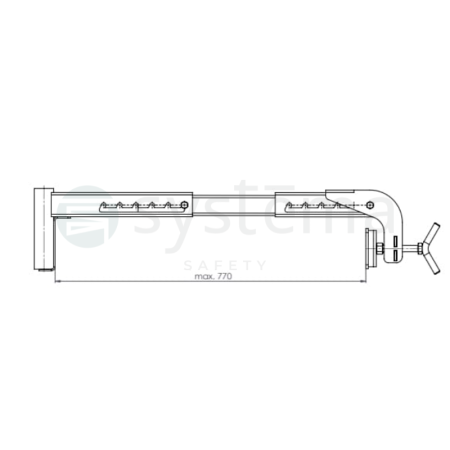 Wall and parapet clamp extension Basic +