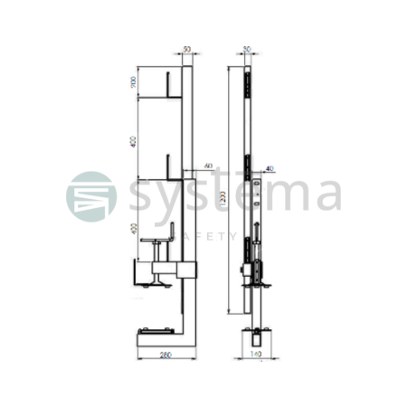 Clamp clamp for vertical or horizontal installation