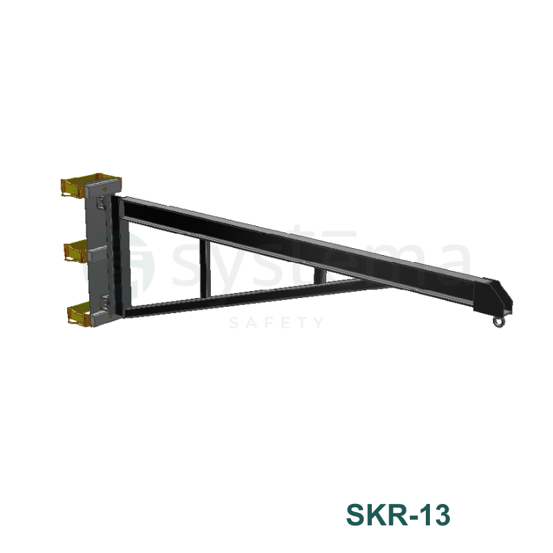 Truck loading safety system SKR - Swivel arm with textile lanyards Truck loading safety system SKR - Swivel arm with textile lanyards