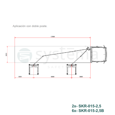 Carga de camiones - Poste contrapesado con brazo giratorio