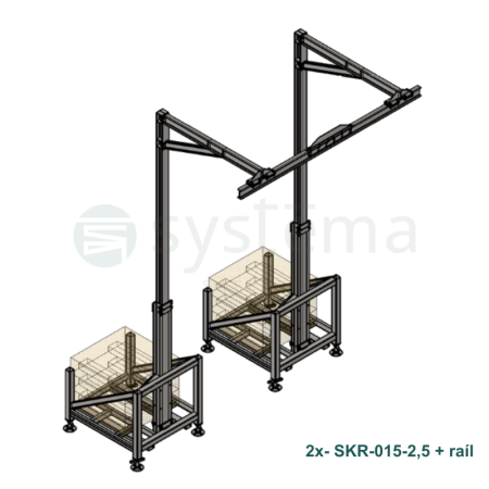 Carga de camiones - Poste contrapesado con brazo giratorio