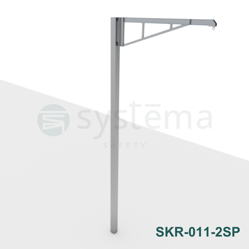 Truck loading safety system SKR - Post with swivel arm 2m without anchor plate