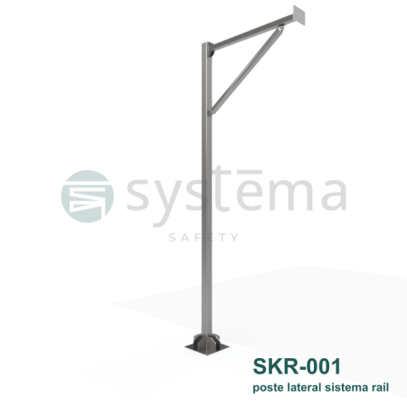 Carga de camiones - Columna simple 6 m fija lateral, rail