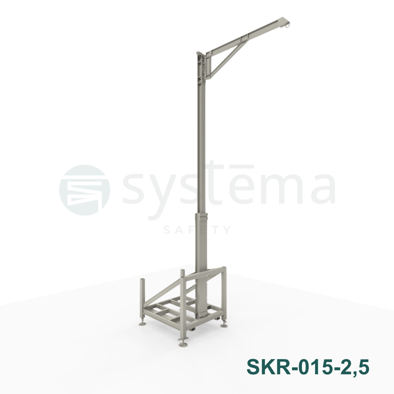 Truck loading safety system SKR - Counterweighted column with swivel arm Truck loading safety system SKR - Counterweighted column with swivel arm