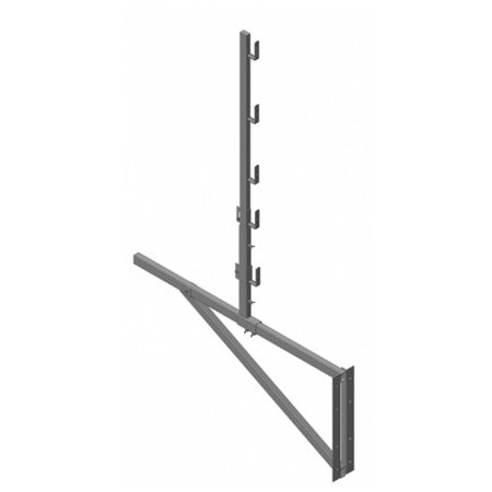 Adjustable roof post for walkway mounting